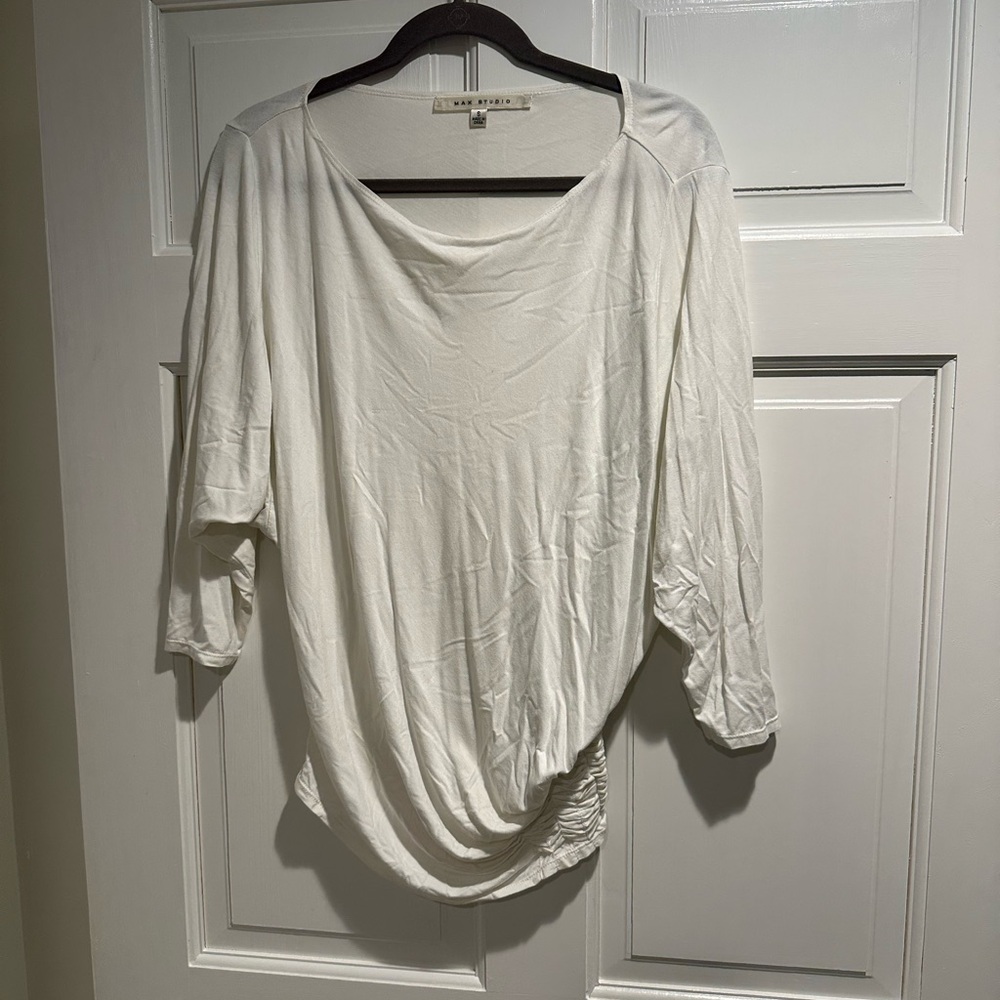 Max Studio Cream Women's Blouse